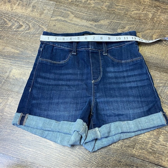 Judy Blue Pull On Jean Shorts High Rise Cuffed Denim Dark Wash Womens Small - Picture 3 of 9